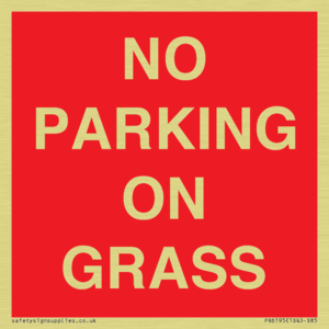 NO PARKING ON GRASS